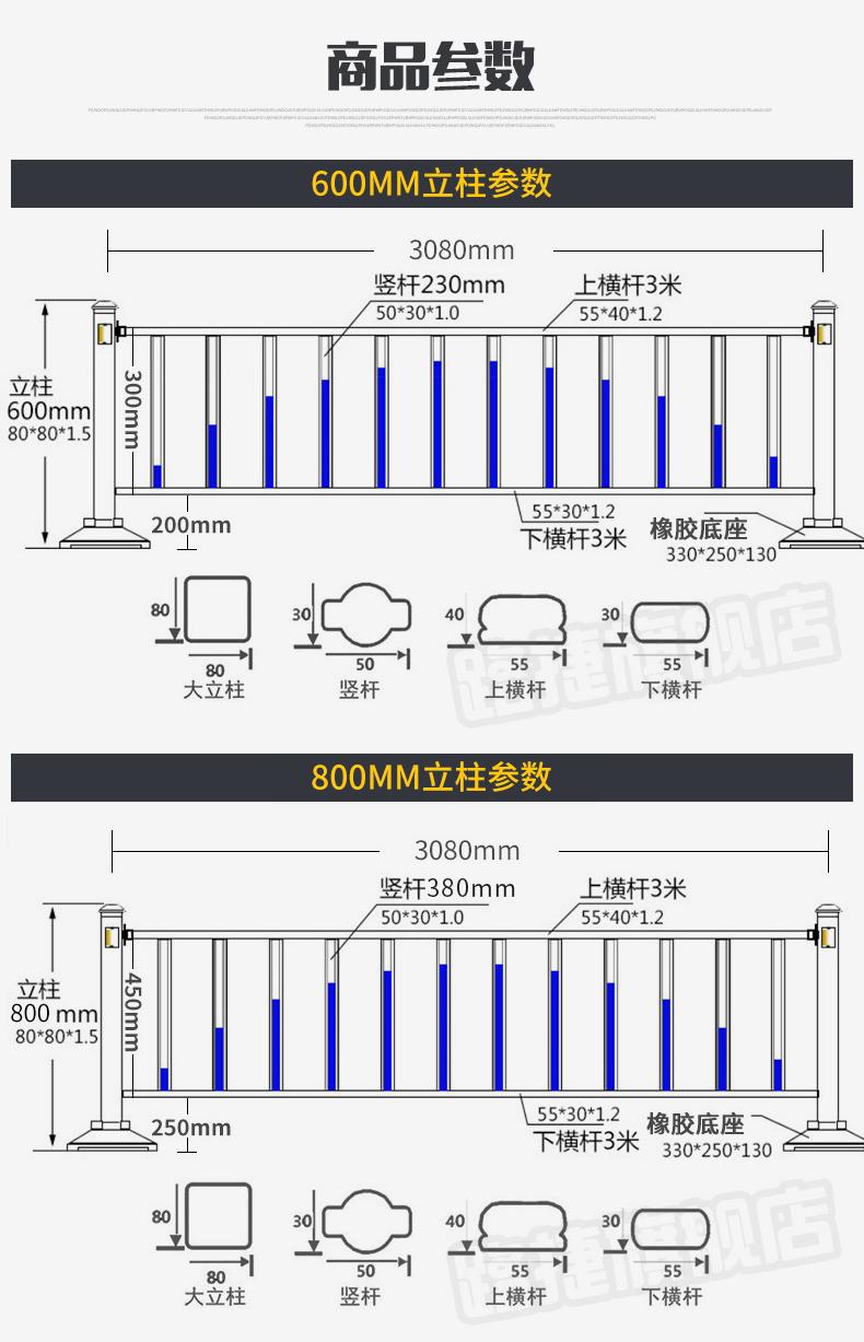 道路護(hù)欄規(guī)格參數(shù)